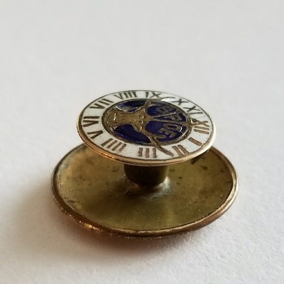 Relisted- -vintage Elks Lodge collar stud enamel gold tone - Picture 5 of 6